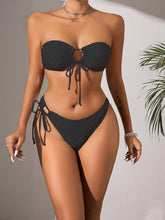 Swimsuit Solid Color Sexy Tube Top Bikini